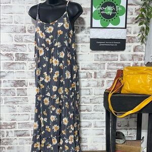 Maurices Floral Maxi Dress in Black and White